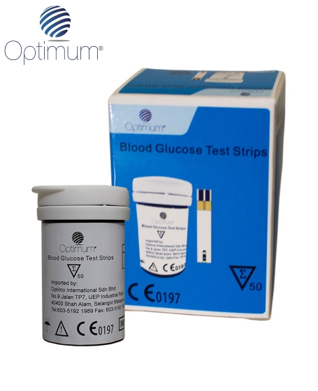 Optimum <br/>Blood Glucose <b>Test Strips </b> <br/> <b> (03/2024) </b> (1box @ 50pcs)