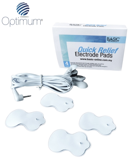 Optimum <br/>Quick Relief Electrode Pads with Cable