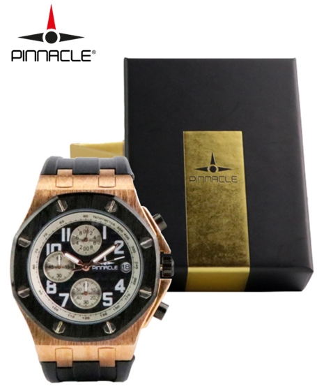 Pinnacle <br/>Salute Watch <br/><b>Rose Gold & Black 43mm</b>