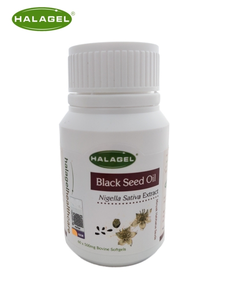 Halagel <br/> <b>Black Seed Oil (08/2023)<br/> </b> 500mg 60pcs Bovine Softgels