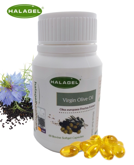 Halagel <br/> <b>Virgin Olive Oil (03/2023)<br/> </b> 500mg 60pcs Bovine Softgels