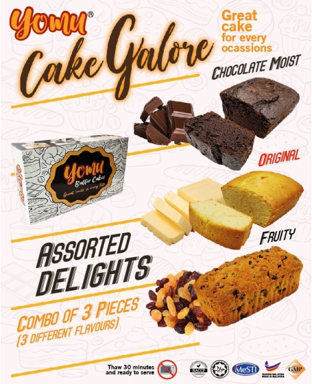 Yomu<br/> Premium Cakes <br/> Triple Flavour -<b>3pcs</b>