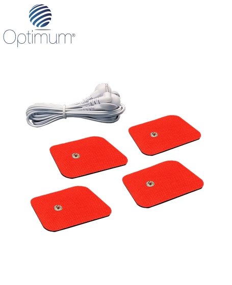 Optimum <br/> Quick Relief Electrode Pads V6 Red with Cable