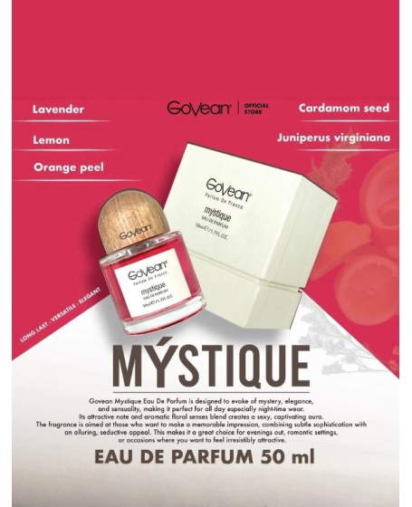 Govean Mystique 50ml Premium essence from France Eau De Parfum